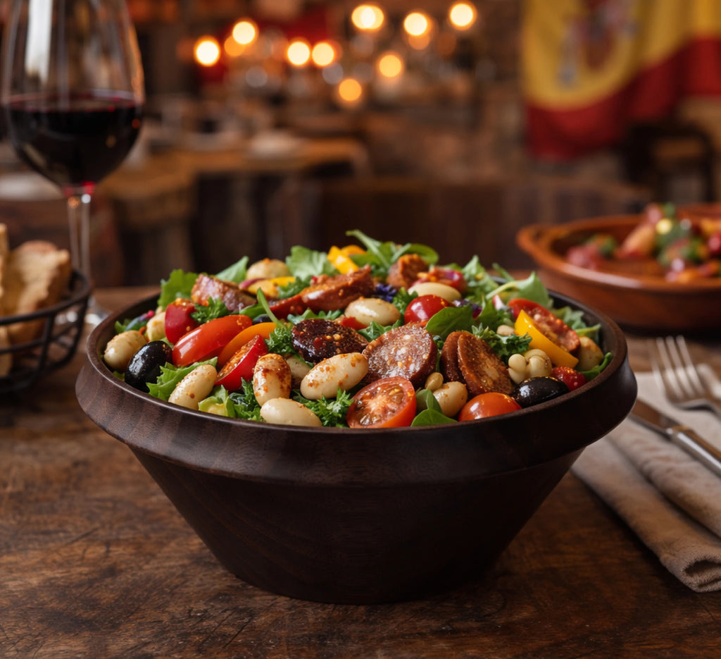 Salad bowl Flare (bamboo: painted brown) 