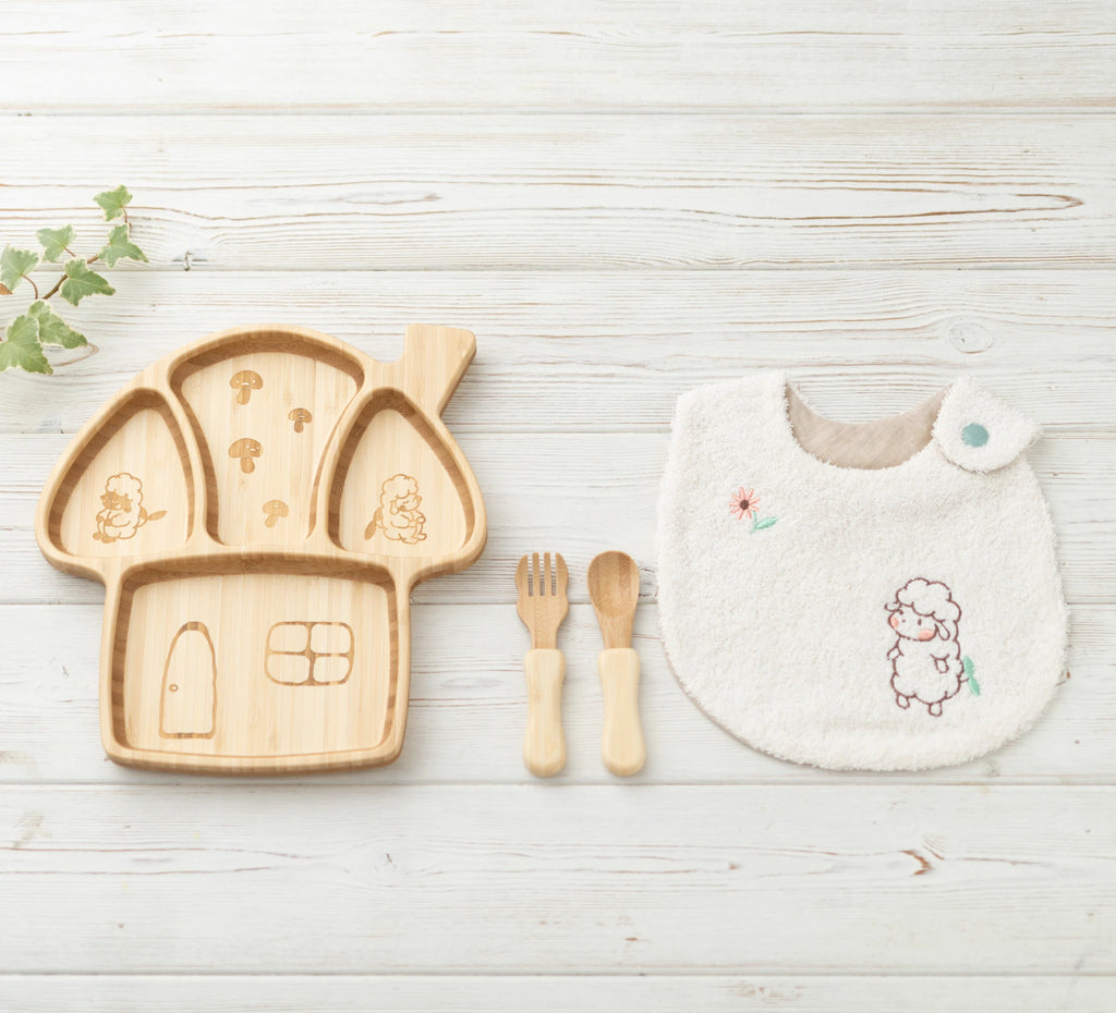 はじめてごはんセット きのこのおうちプレートセット＋アグニースタイ