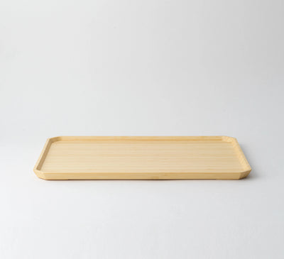40cm トレイ 角（竹：アイボリー）