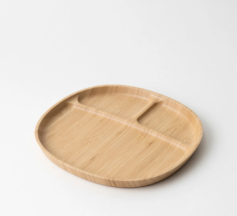 Divider plate, round (bamboo: ivory) 