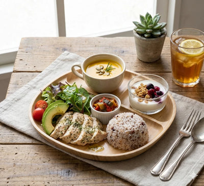 Divider plate, round (bamboo: ivory) 